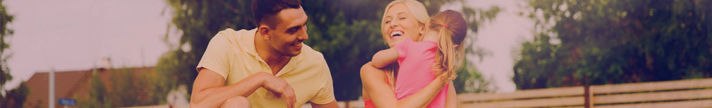 family with child smiling