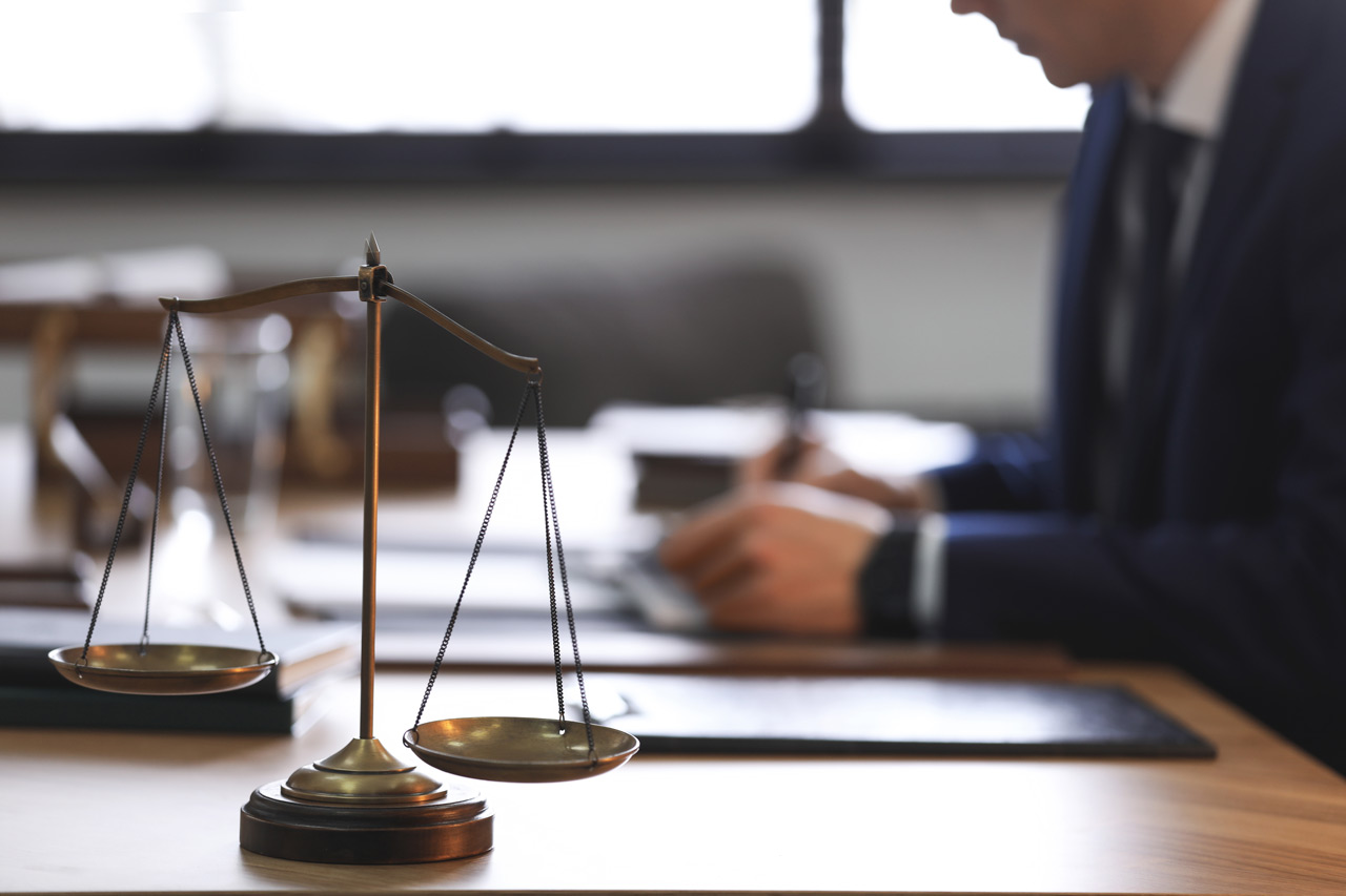 lawyer at desk