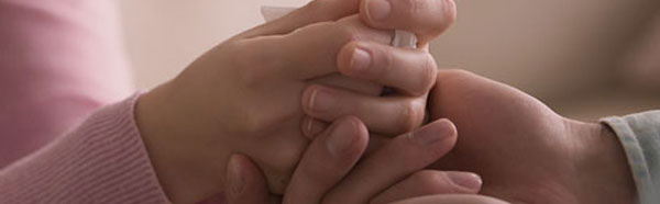 closeup of hands holding